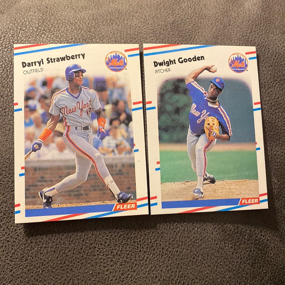 Mets Darryl Strawberry and Dwight Gooden Baseball Cards